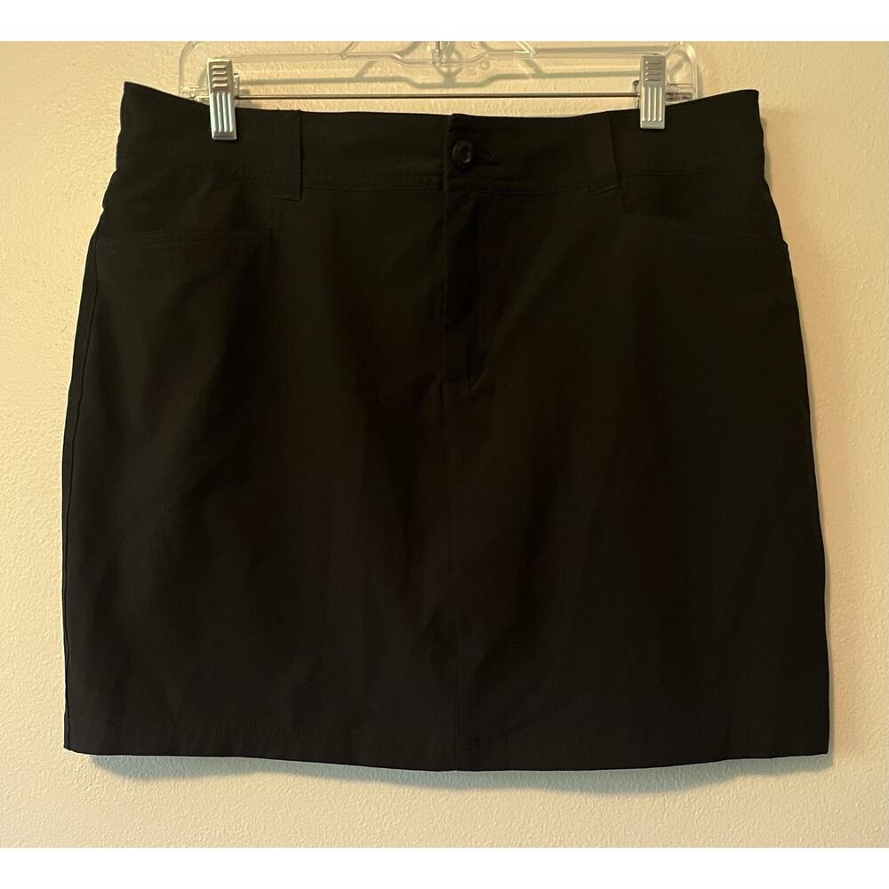 Eddie Bauer Skort Women’s Size 12 Black Golf Hiking Skirt With Built In Shorts